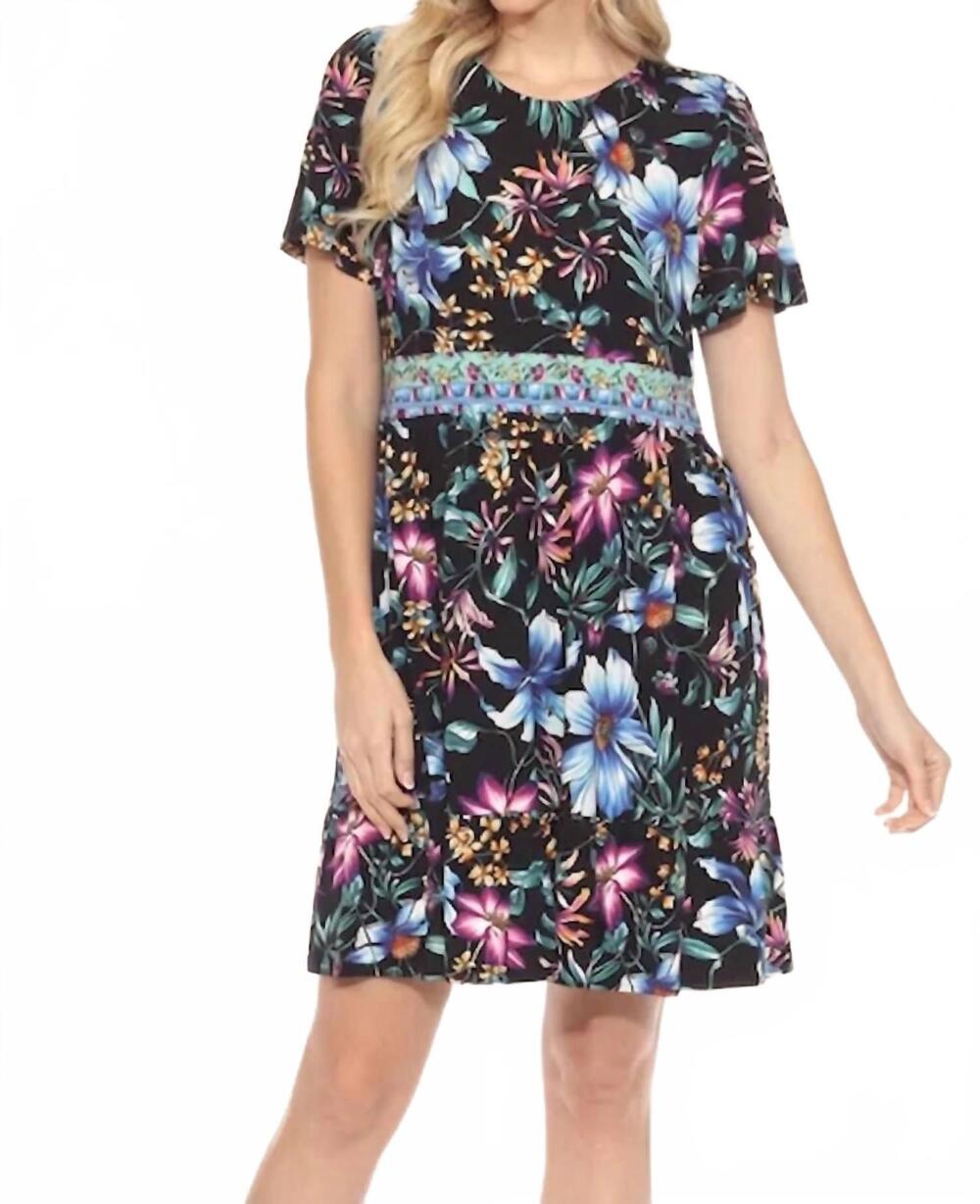 NEW JOHNNY WAS janie favorite keyhole tiered dress in black